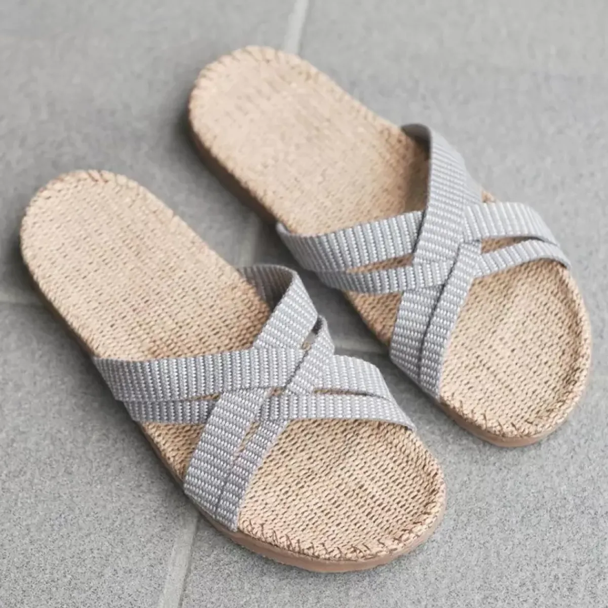Danefæ Sandalen>Shangies Women Grey Stripes