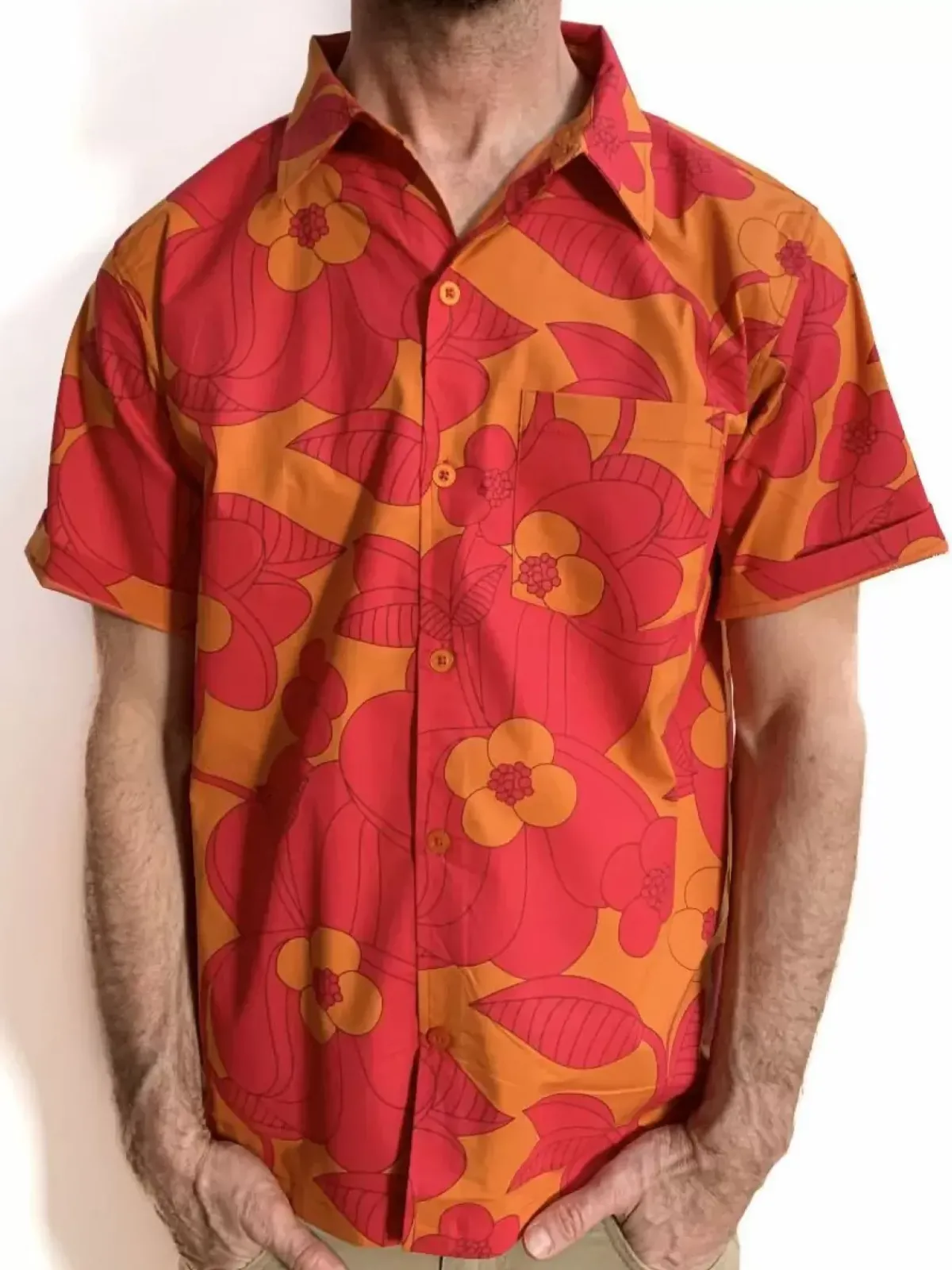 Danefæ Hemden>Tikifar Shirt Honey/Dk Fuchsia Bloom Boom