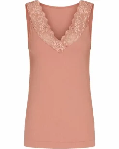 Danefæ Tops>Tim&Simonsen Belen V-Lace Top Peach