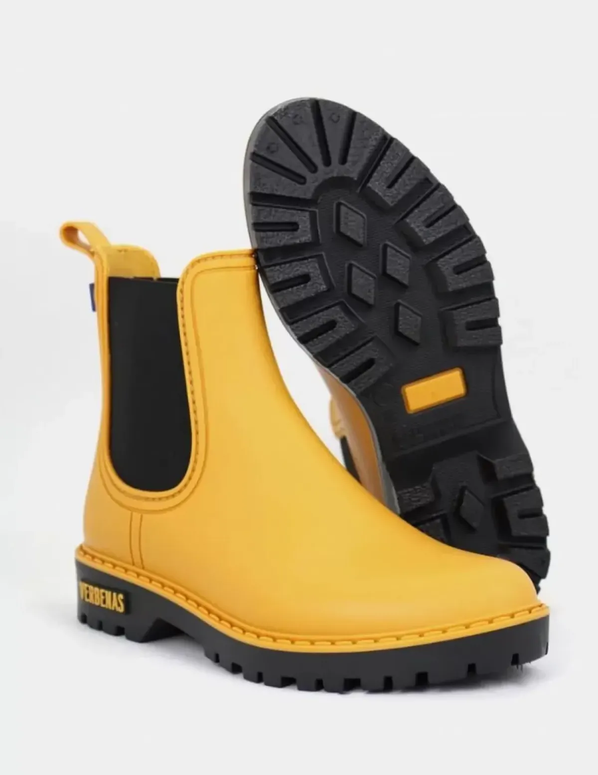 Danefæ Gummistiefel>Verbenas Gaudi Mate Ocre/Negro
