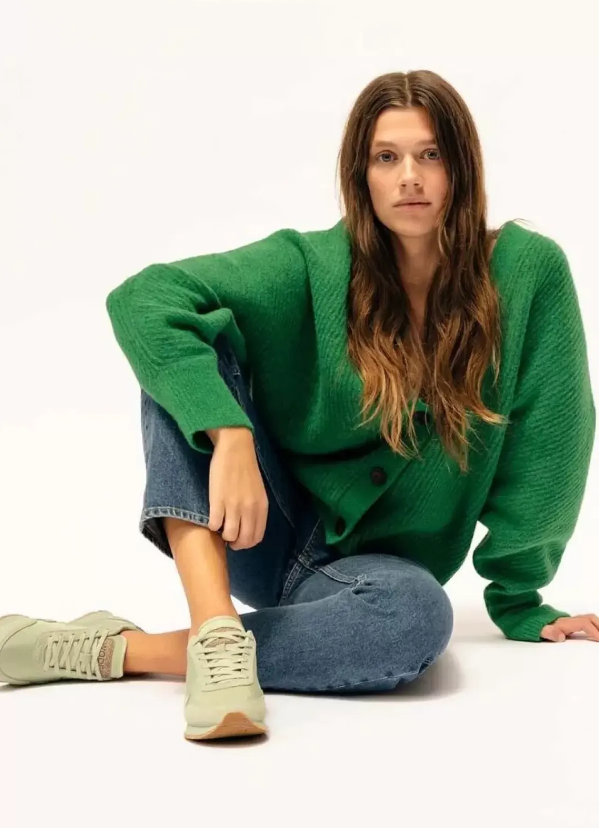 Danefæ Sneakers>Woden Nora Iii Leather Green Lily