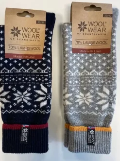 Danefæ Socken Und Strümpfe>Woolwear Uldsokker - Lambswool Lysegra/Okker Nr.47