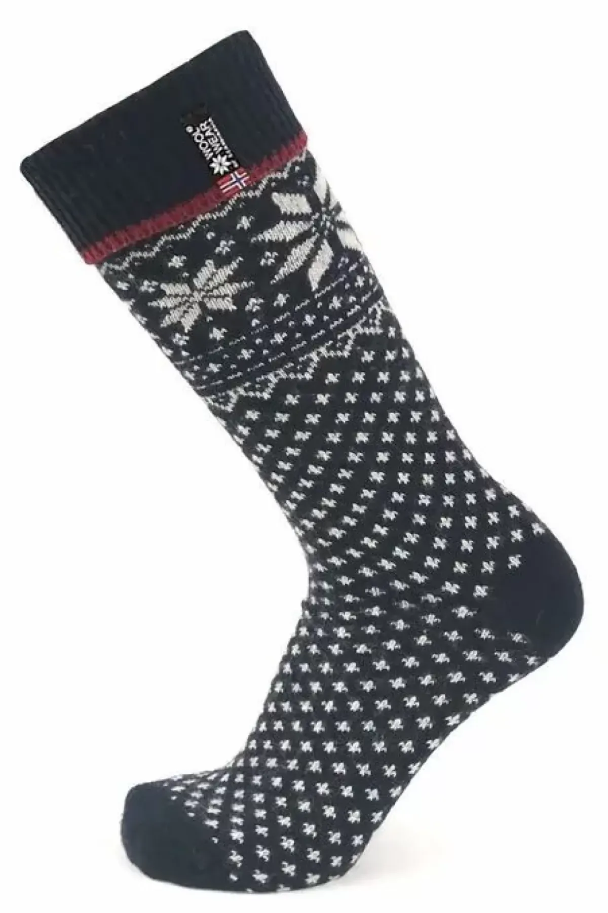 Danefæ Socken Und Strümpfe>Woolwear Uldsokker - Lambswool Navy/Bordeaux Nr.47